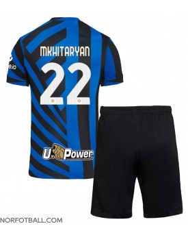 Billige Fotballdrakt Inter Milan Henrikh Mkhitaryan #22 Replika Hjemmedraktsett Barn 2024-25 Kortermet (med bukser)